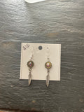Small silver feather earrings