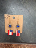 Red white and blue flags