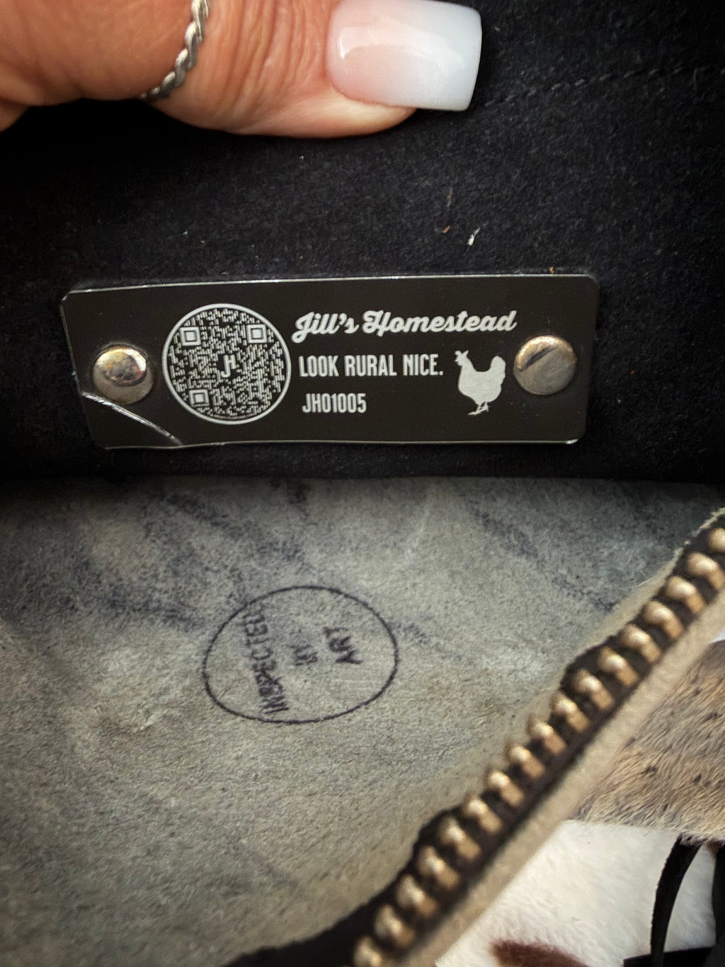 Jill’s homestead crossbody purse