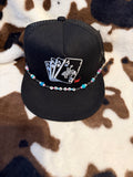 Bucking horse card hat