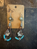 Hibiscus flower earrings