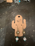 White dice earrings
