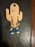 Smurf earrings