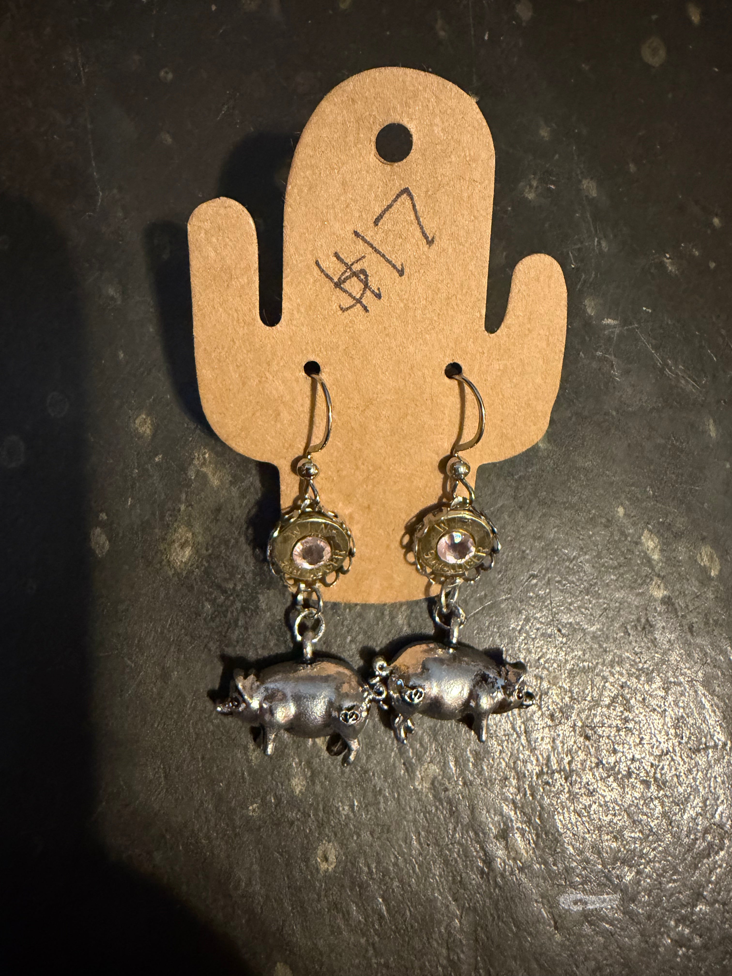 Pig earrings