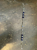Blue infinity, and wing hat charm