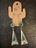 Boho style earrings with flowers