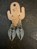 Eagle head wing earrings