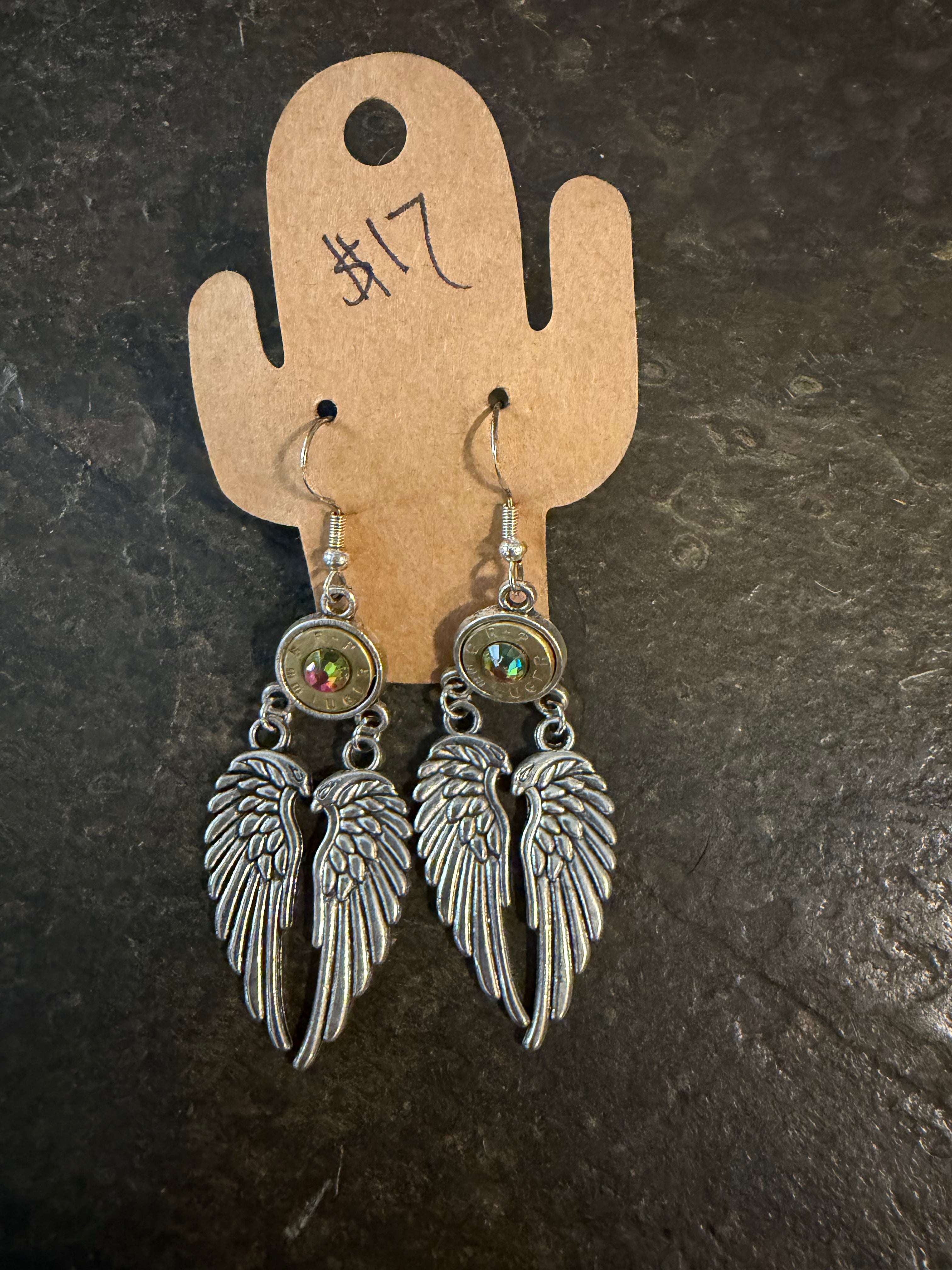 Eagle head wing earrings