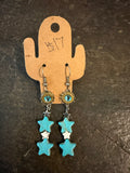 Pho turquoise star earrings