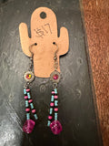 Pink Dangle Dice Earrings