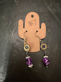 Purple Dice Earrings