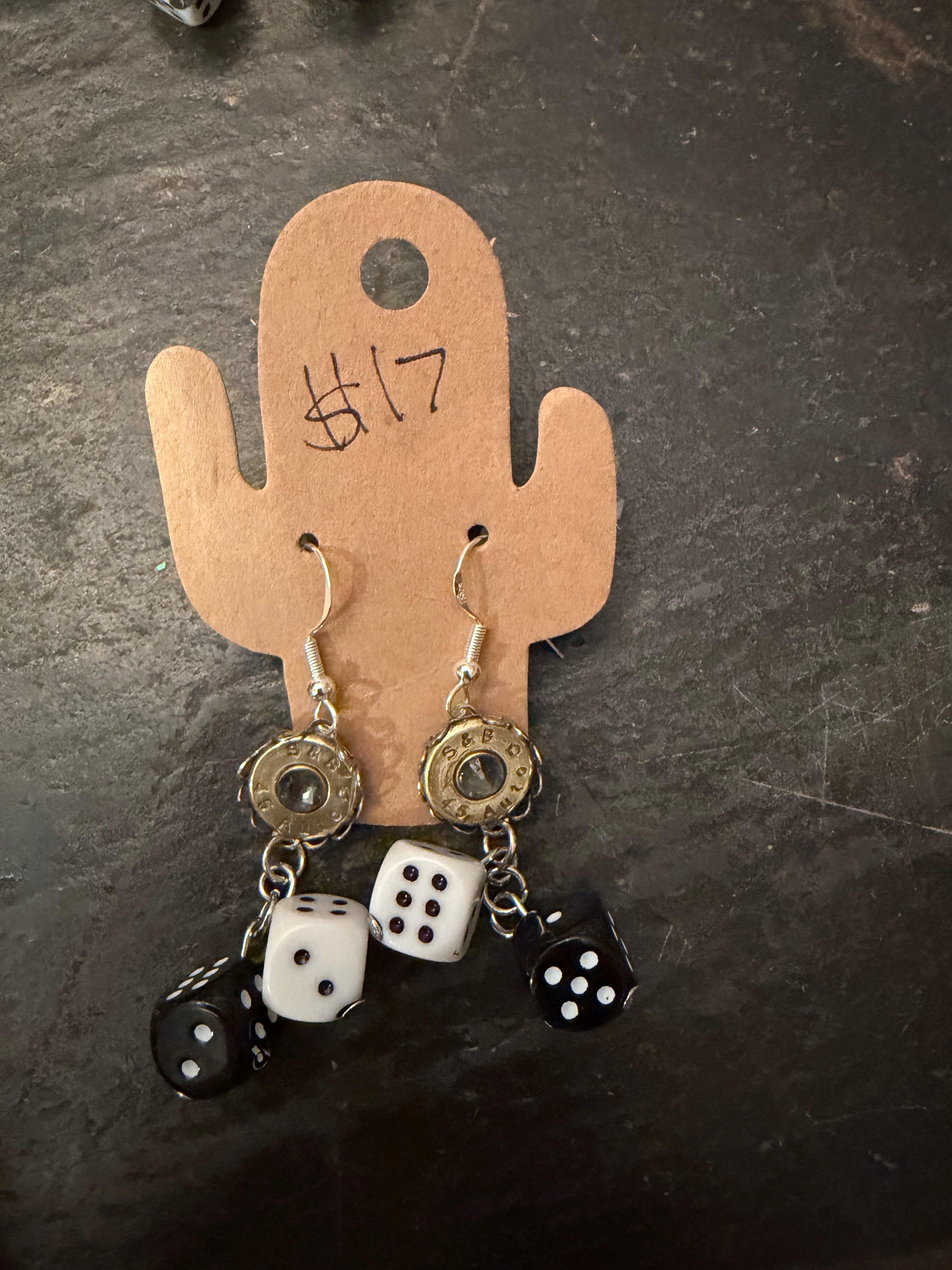Black and White Dice Earrings