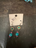 Blue Dice Earrings
