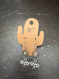 Checkered Flag Bullet Earrings
