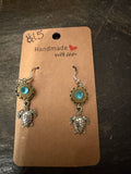 Silver Turtle Earrings