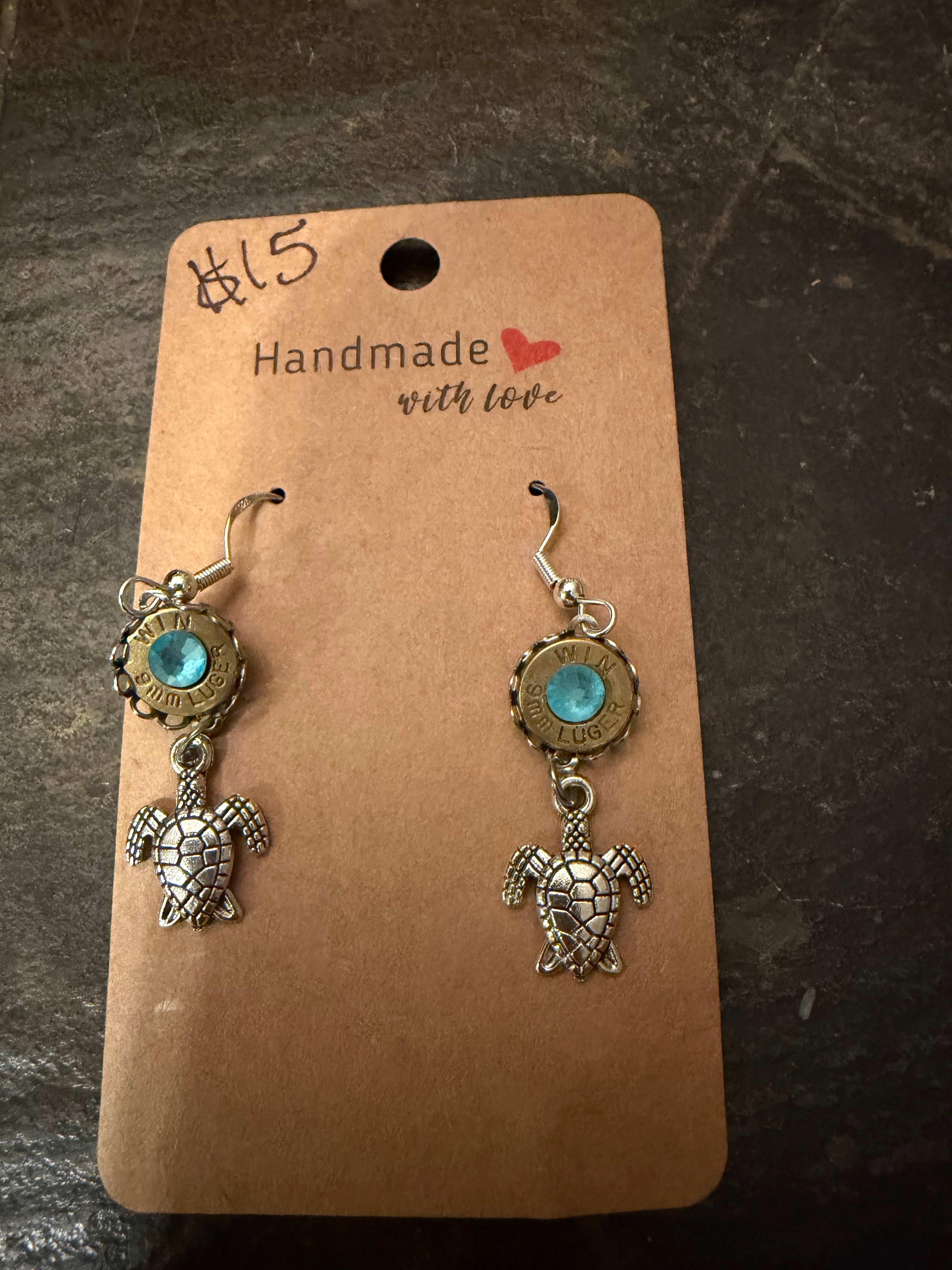 Silver Turtle Earrings
